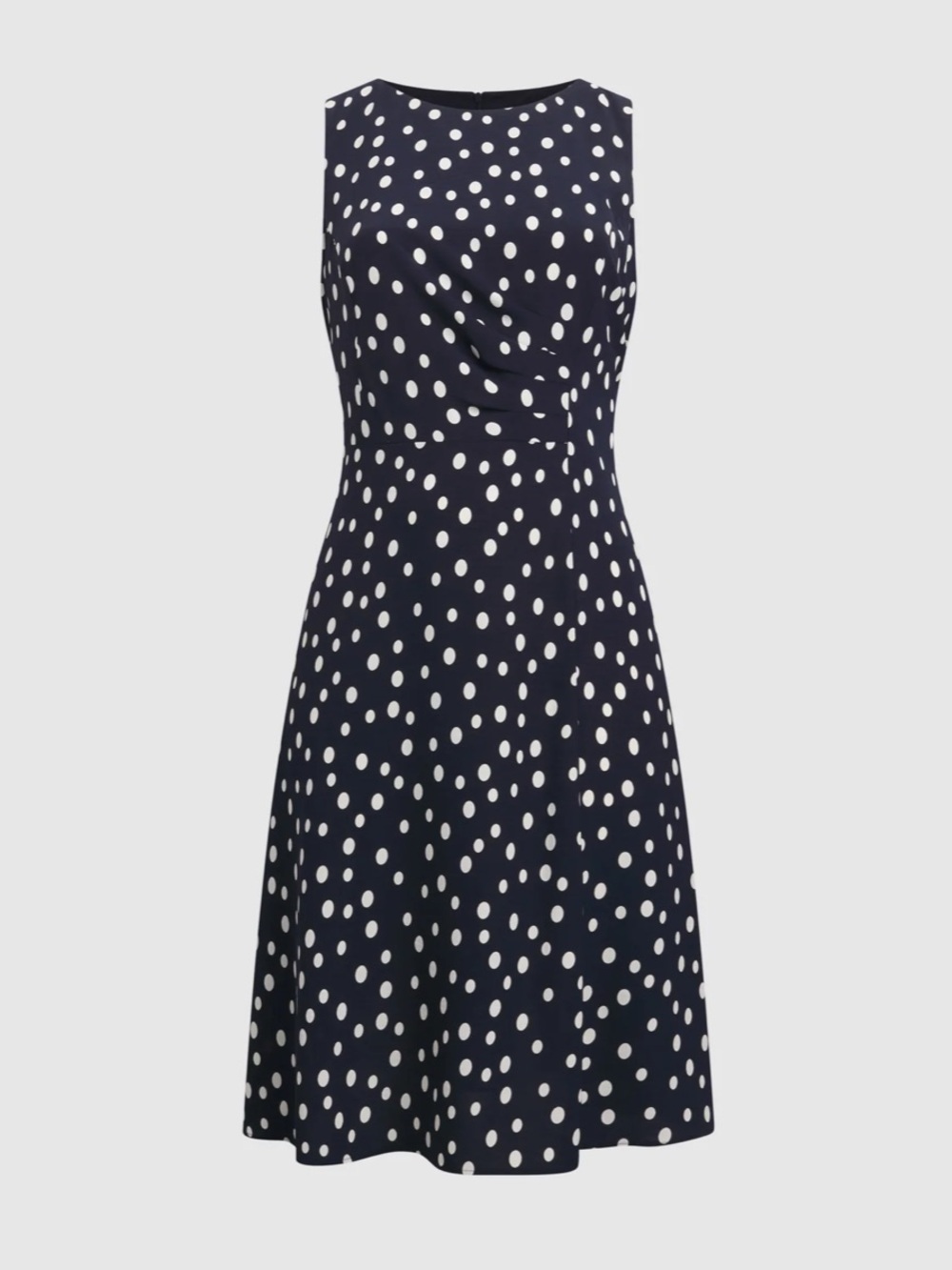 Laura Polka Dot Midi Dress Steel Blue